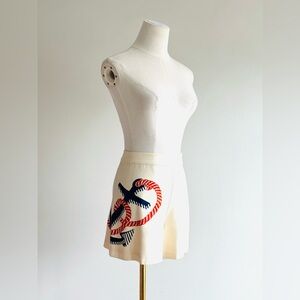 Ralph Lauren Blue Label Cream Shorts with Red and Blue rope and anchor Design 4